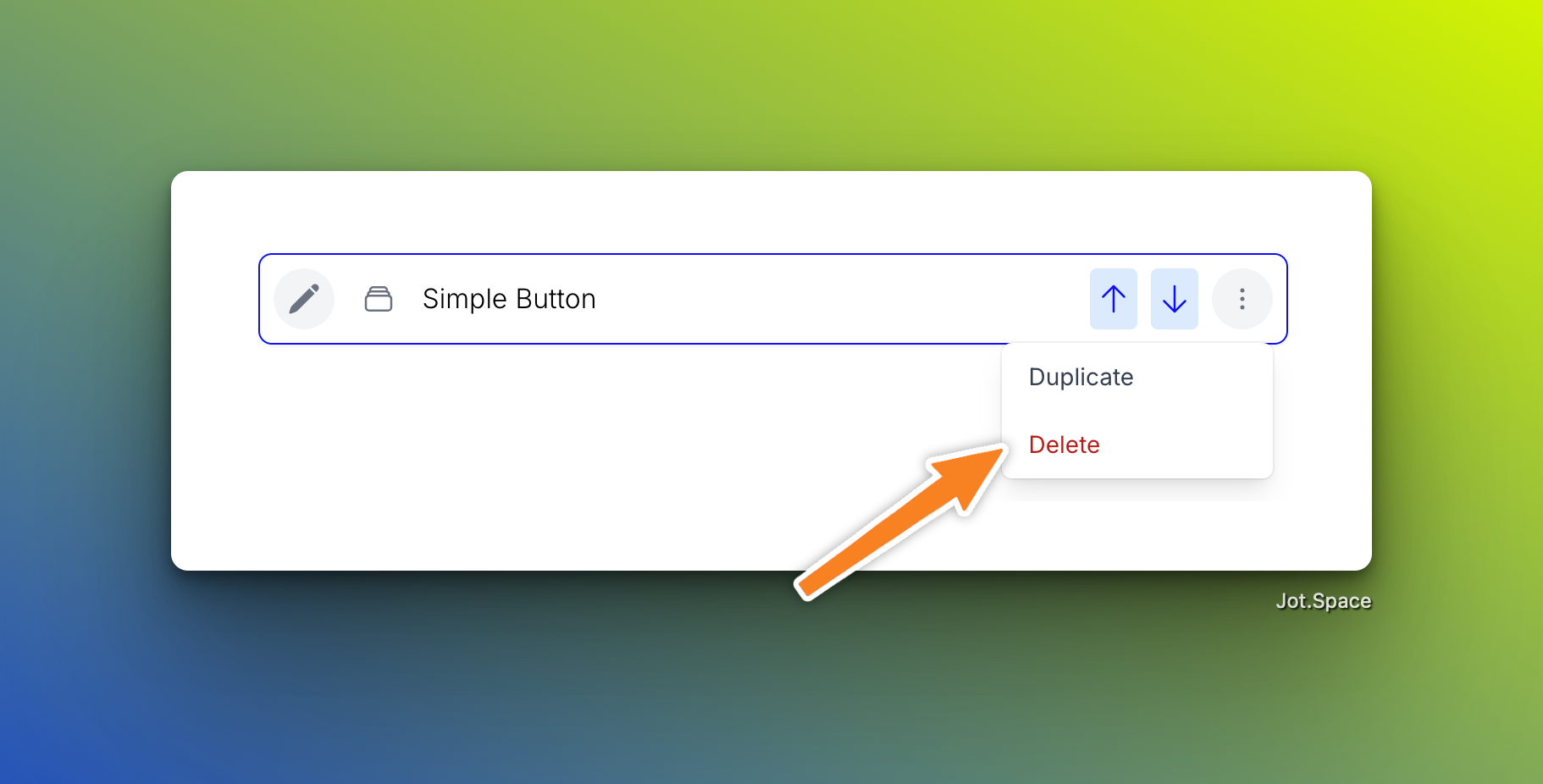 Delete button